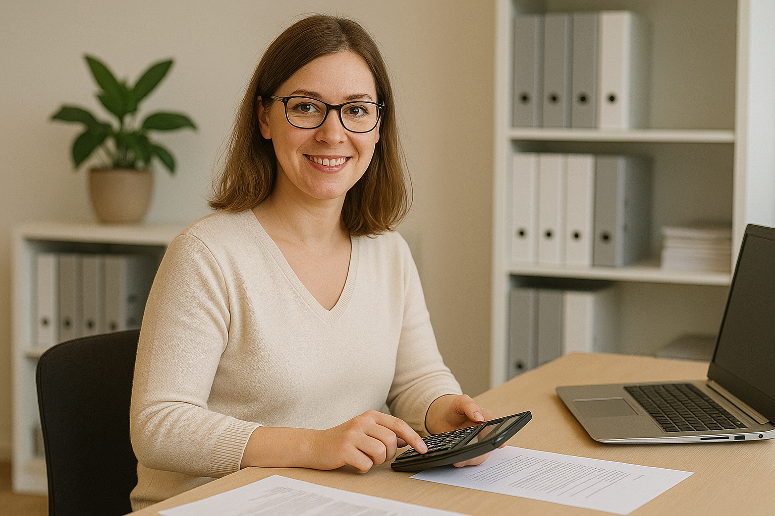 Mitarbeiterin der Klinikbuchhaltung einer HNO-Fachklinik