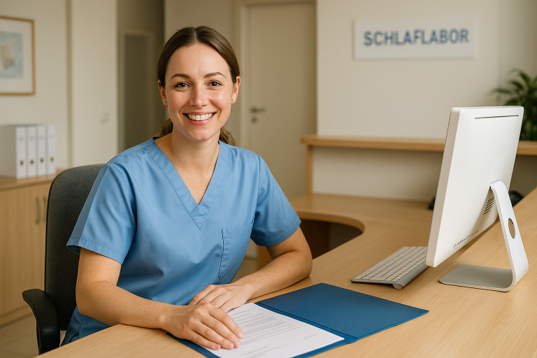 Freundliche Mitarbeiterin