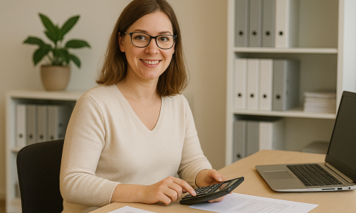Mitarbeiterin der Klinikbuchhaltung einer HNO-Fachklinik
